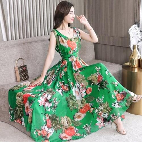 FT-SHY Green Summer Dresses