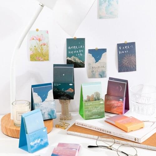 Journamm 60pcs/lot Ins Style Natural Scenery Scrapbooking Background Decoration Office School Stationery Loose Leaf Sticky Note