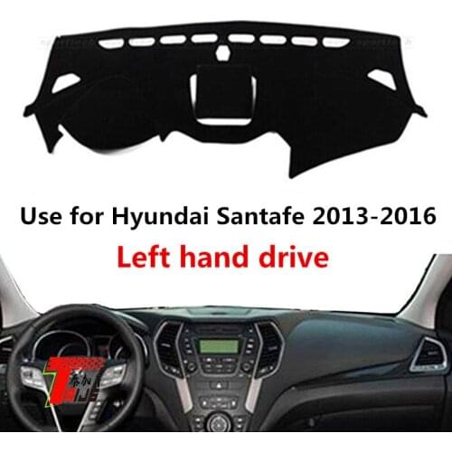 TAIJS Factory Classic 3colors Polyester Fibre Car Dashboard Cover For Hyundai Santafe 2013-2016 Left hand drive