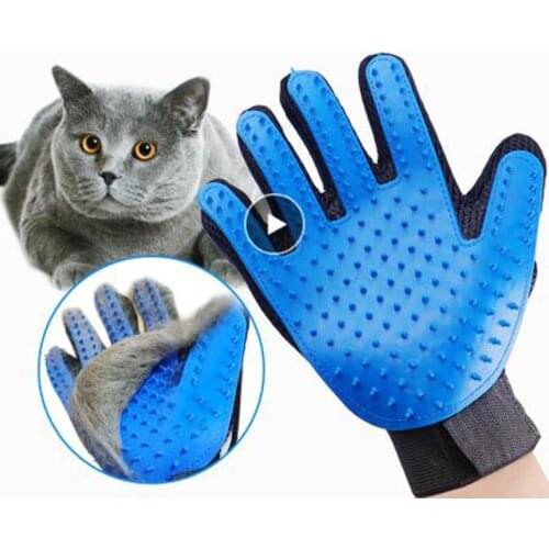 Cat Grooming Deshedding Brush Glove Touch Pet Dog Gentle Efficient Back Massage Fur Washing Bathing Brush Comb