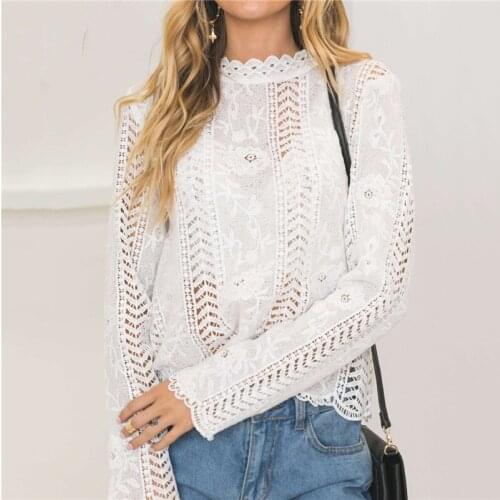 Lucakuins Openwork Blouses