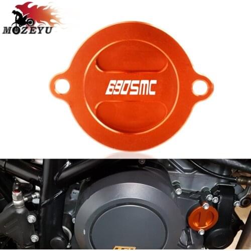Motorcycle Aluminum alloy Engine Oil Fuel Filter Tank Cap Cover For 690SMC 2010 690 SMC-R SMCR 2012 2013 2014 2015 2016