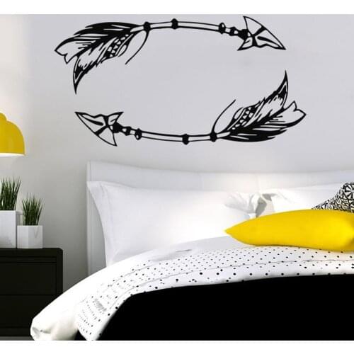 Arrow Wall Decal Vinyl Sticker Art Home Decor Mural Feather Indie Boho Arrows Wall Stickers Fashion Bohemian Bedroom Decor C826
