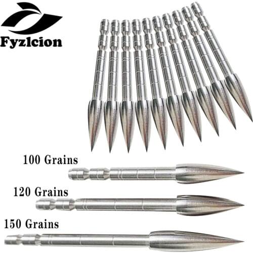 Hunting Arrows Bolts Shaft 12pcs 100/120/150 grain Archery Insert ID4.2mm OD5.6mm Broadheads Archery Arrow Target Point Tips