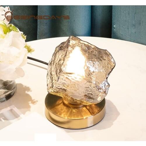 Simple Modern Light Luxury Frosted Glass Table Lamp Bedside Lamp Nordic Table Lamp for Bedroom Bedside Table Lamp