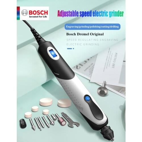 Dremel Portable Engraving Pen 2050 Stylo+ 5-Speed Adjustable Polisher For Leather Glass Wood Stone Metal DIY Engrave BOSCH Tool