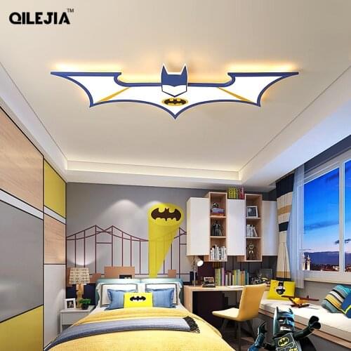 Modern LED Chandeliers Cartoon Bat Lamps For Bedroom Study Childrens Room Creative Home Deco Lighting Lights Luminaire Lustre
