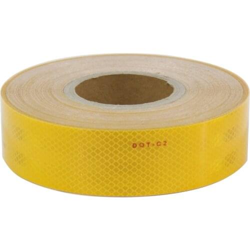 DOT C2 Reflective Conspicuity Diamond Grade Tape Automotive Motorcycle Trailer Tractor Truck Reflectors yellow 2"x150