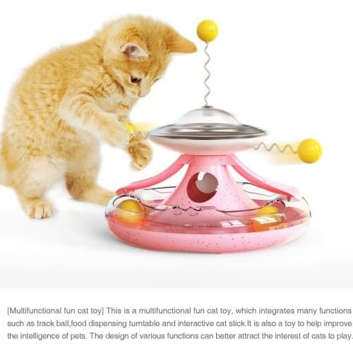 PET Supplies ExpliSive Kitty Tumbler Cat Track Cat Turntable Leaking Food Toys Funny Cat Stick