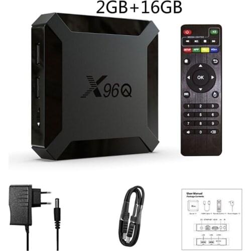 X96Q Smart TV BOX And roid 10.0 Allwinner H313 Quad Core 2GB 16GB 4K H D Set-Top Box