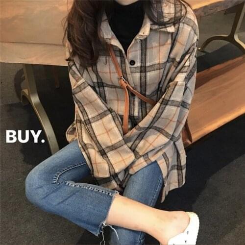 ZIPIPIYF Women's Plaid Shirts