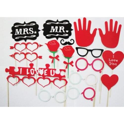 1 Set 18 PCS Fun Photo Booth Prop Lip Colorful Card On A Stick wedding party decoration FavorEvent & Party Supplies Free Ship