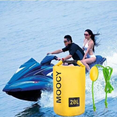 10L 20L Tow rope Sand Sack 2-in-1 Sand Anchor & Waterproof Dry Bag Ski Rowing Small Storage Drift Bags Dock line for Kayak Jet