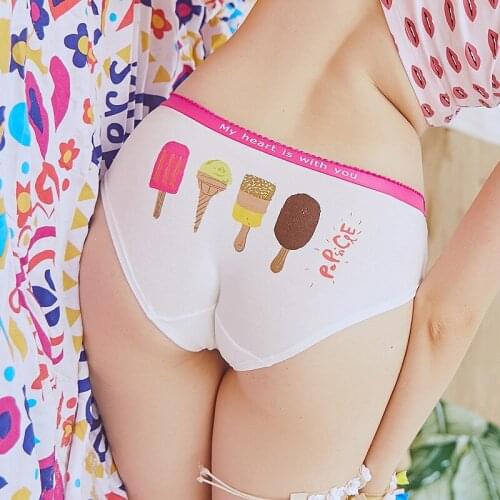 Cotton Panties Female Underpants Sexy Panties for Women Cute cartoon Briefs Underwear Pantys Lingerie Cotton Breathable