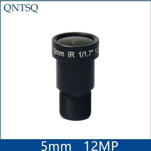 12MP cctv camera lens 5mm Fixed Iris lens, 1/1.8" M12x0.5 Mount Fixed F2.0 for Security Camera, MTV-5MM(12MP)