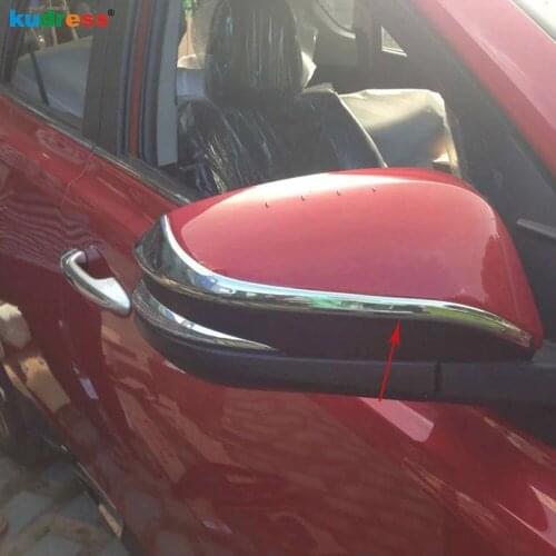 For Toyota Rav4 RAV 4 2013 2014 2015 2016 2017 2018 Chrome Door Rearview Mirror Strip Cover Trim Car Styling Accessories 2pcs