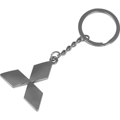 3D Metal Car Key Ring For Mitsubishis ASX Lancer Pajero Outlander L200 EVO Lancer EX Emblem Keychain Auto decoration Accessories