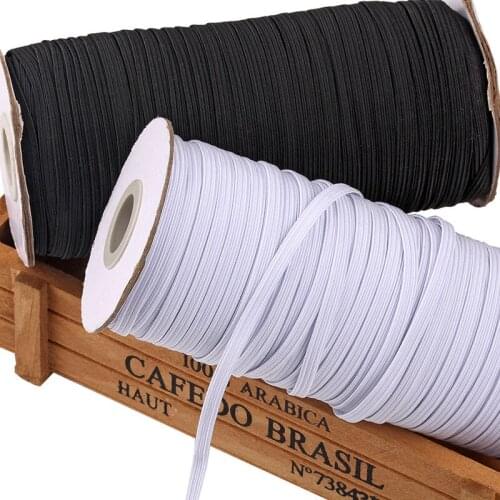 5mm White Black Walking Horse Mask Elastic Band Clothing Cuff Shoe Buckle Elastic Band rope
