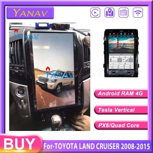 16" Tesla Style Car GPS navigation Vertical Screen Android For-TOYOTA LAND CRUISER 2008-2015 car multimedia player car stereo HD