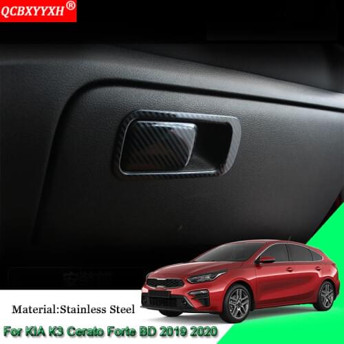 Car Styling Interior Co-pilot Storage Box Decorative Sequins Stickers Cover Car Accessories For Kia K3 Cerato Forte BD 2019 2020