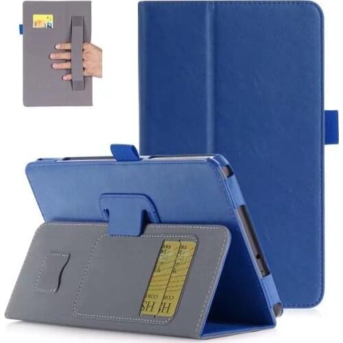 Case for Samsung Galaxy Tab A 8.0 T380 T385 2017 8.0 with hand holder card slots Stand PU Leather Tablet Cover+pen