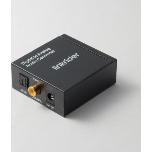 Linkrider 192KHz Digital to Analog Audio Converter DAC Digital SPDIF Optical to Analog L/R RCA Converter