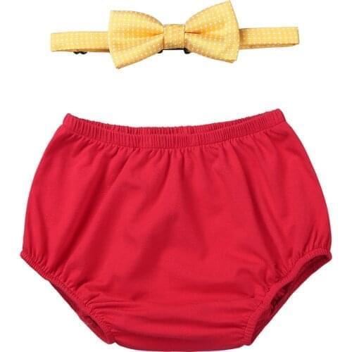 Infant Baby Boys Cake Smash Outfit Adorable Outfit First 1st First Birthday Diaper Cover Bloomers Bowtie Photo Props Stylish Set