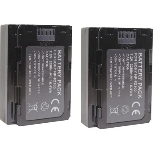 Doscing 2pcs NP-FZ100 NP FZ100 NPFZ100 Camera Battery for Sony Alpha 9 A9 9R A9R 9S A9S A7RIII A7R3 7RM3 A7m3 BC-QZ1 Wholesale