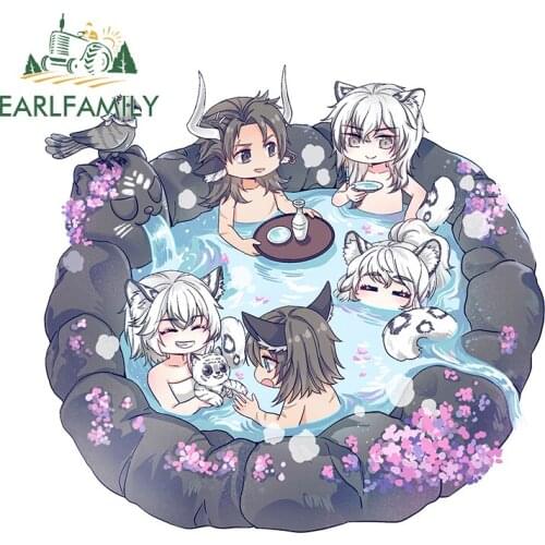 EARLFAMILY 13cm x 10.1cm for Hot Spring Decal Scratch-proof Window Scratch-Proof Fine Motorcycle Helmet Vinyl Car Stickers