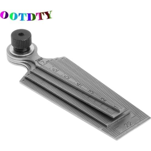 OOTDTY 0mm-29mm Hole Measuring Taper Gauge Ruler Depth Inspecting Tool 80mm
