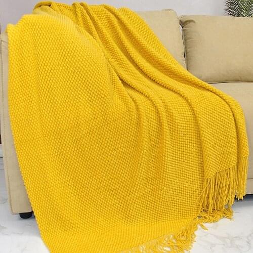 Cashmere Blanket Super Soft Winter Bed Bedding Warm Soft Quilt Cotton Crochet Sofa Cover Mantas Koc Cobertor Bed Supplies