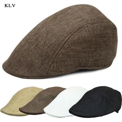 Men Golf Driving Sun Flat Cabbie Newsboy Unisex Herringbone Duckbill Ivy Hat Cap