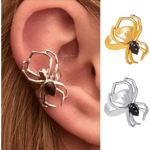 Punk Spider Ear Clip Simple Single Insect Without Pierced Earrings For Womens 2021 New Alloy Fashion Jewelry Ornament Wholesale