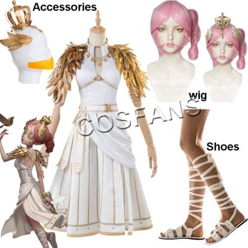 Game Identity V Cosplay Costumes Survivor Coordinator Martha Behamfil Cosplay Costume Upright Judgment Skin Uniform Wig shoes