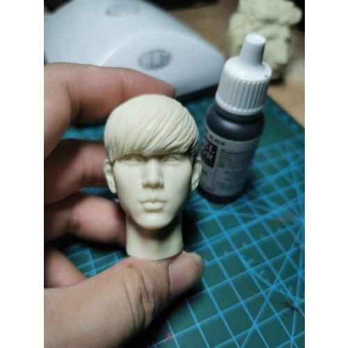 1/6 Scale Korea Famous Star Do Min Joon Unpainted Head Models Sculpt for 12''Figure Body Accessories DIY