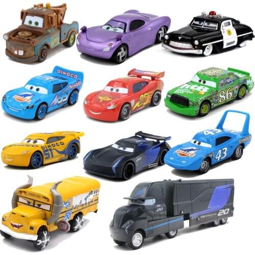 40 Style Disney Pixar Cars 3 Metal Diecast Car Model Lightning McQueen Truck Mack Black Storm Jackson Car Toys Kids Gift
