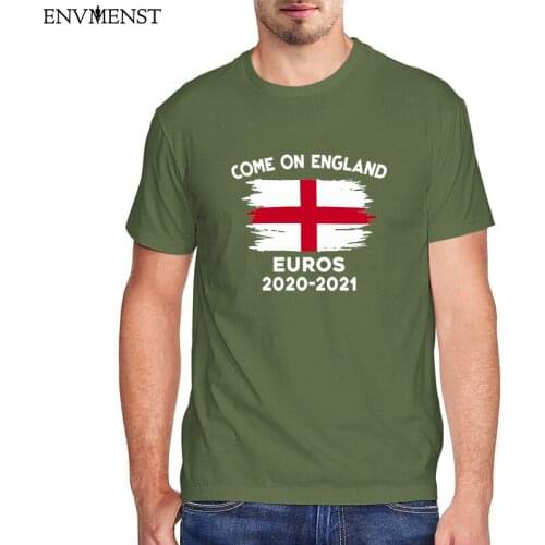 Come On England Graphic World Cup Shirt Cotton Top Funny England Football Euro 2021 Mens T-Shirt Vintage Mens Short Sleeve Tees