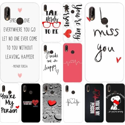 145H You're My Person Soft Silicone Tpu Cover Case for huawei Nova 3 3i p smart