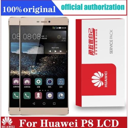 Original 5.2'' Display with Frame Replacement for Huawei P8 LCD Touch Screen Digitizer Assembly GRA-L09 GRA-UL00 GRA-L09