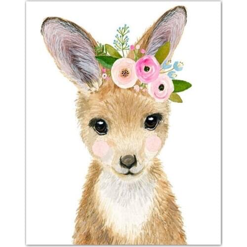 Full Square Diamond Painting Cross Stitch Cartoon Rabbit Portrait Full Round Diamond Embroidery DIY 5D Diamond Mosaic Home Decor