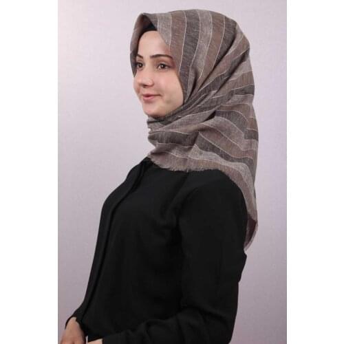 POLOİST PATTERNED AQUA COTTON SCARF-01-RENK-12