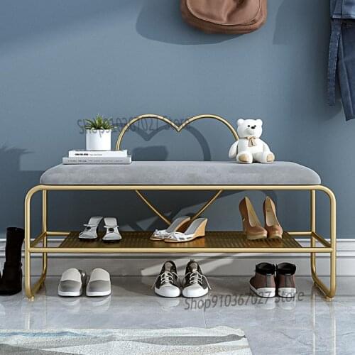 Light Luxury Shoe Changing Stool Creative Personality Simple Modern Nordic Small Apartment Door-to-door Shoe Stool