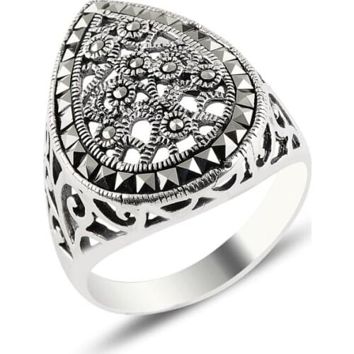 Silver 925 Sterling Marcasite Ring