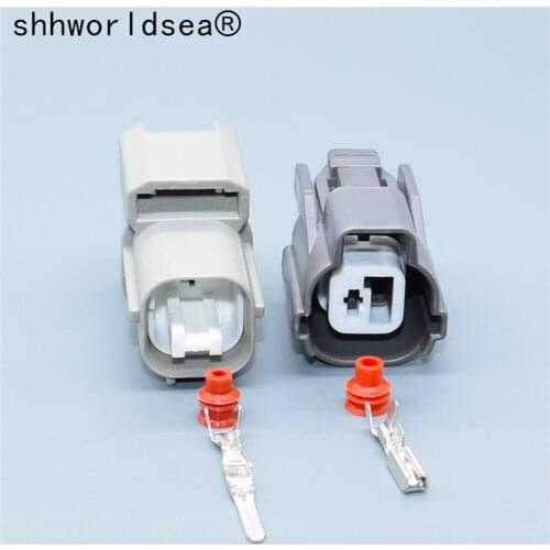 Shhworldsea 5sets 30sets 100sets 1P 2.0mm car horn connector for honda automotive horn socket 6189-0386