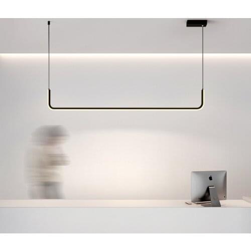 Minimalism Modern LED Pendant Lights Black/Gold hanging lamp For Kitchen Bar Office luminaire suspension Restaurant Pendant Lamp