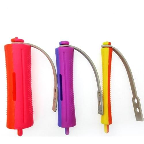 30pcs/set 3 Size Perm Rod with Rubber Band Hair Curlers Rollers Plastics Hollow Core Flexi Rod Wave Fluffy Corn Hair Maker UN427