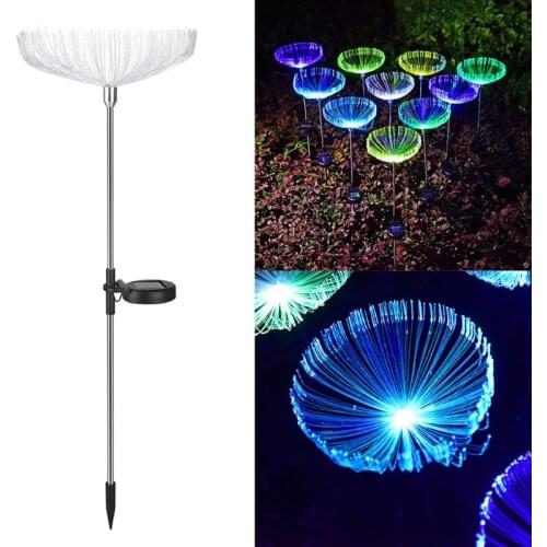 Solar Powered Jellyfish Shaped Solar LED Lamp Outdoor Waterproof LED Lamps for Garden Backyard Lawn Landscape Decoration