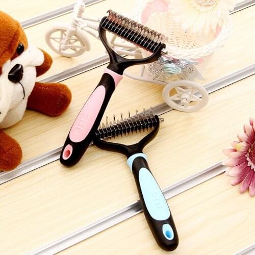Hot Dog Pets Cat Fur Dematting Grooming Deshedding Trimmer Tool Comb Rake Brush For Dogs Cats And Rabbits
