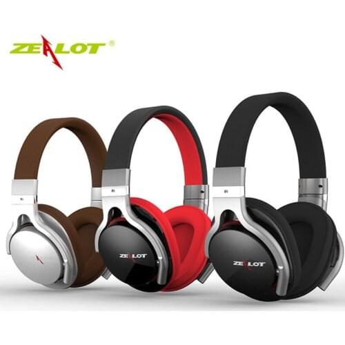 ZEALOT B5 Bluetooth4.0 Stereo Earphone Headphones with Mic Wireless Headset Over Ear Headphone with Micro-SD Slot for phones PC