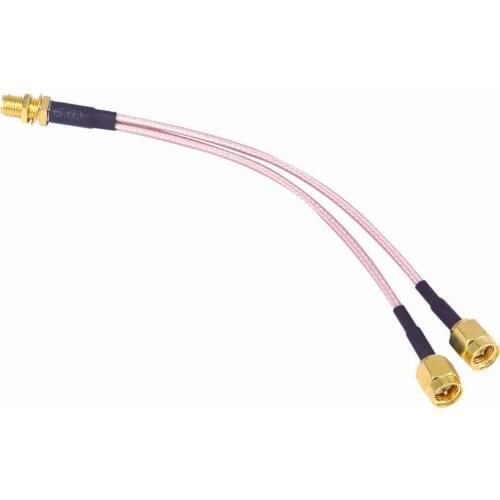 10pcs SMA Female to Y type 2 X SMA Male Connector Splitter Combiner Cable Pigtail RG 316 for wifi router